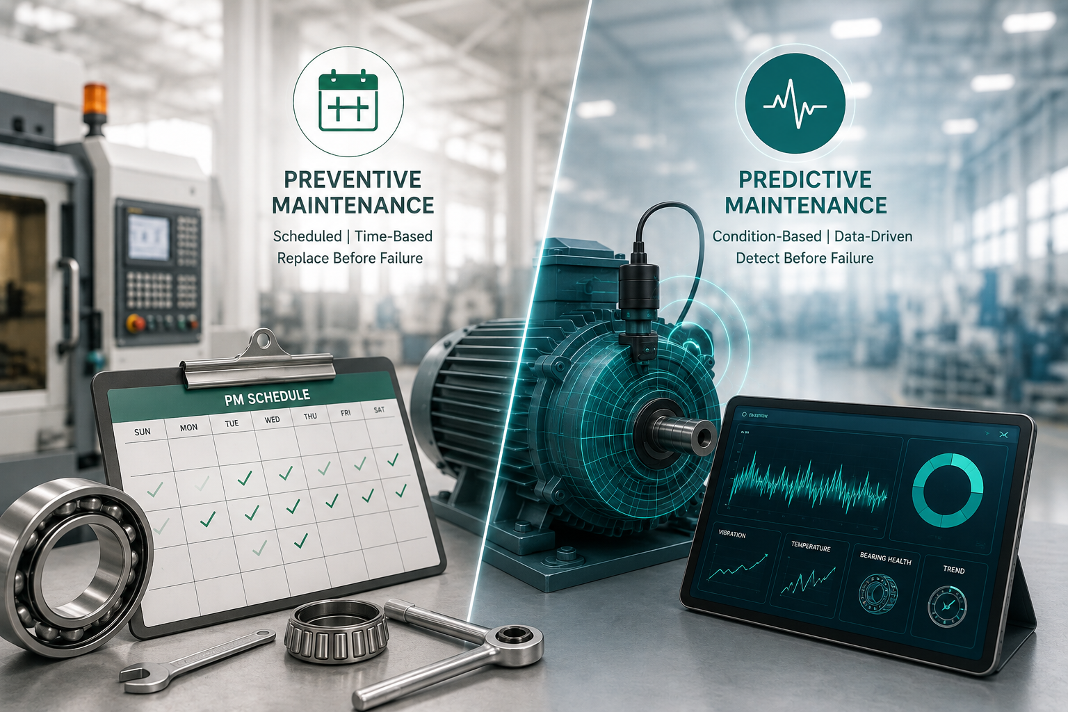Preventive vs Predictive Maintenance: Why Your PM Calendar Still Misses the Breakdowns That Hurt